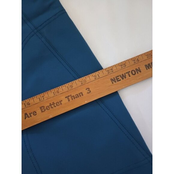 Lafayette 148 Amoya Zip Detailed Dress Size L Glaze Blue Bi-Stretch Sleeveless - Picture 11 of 15